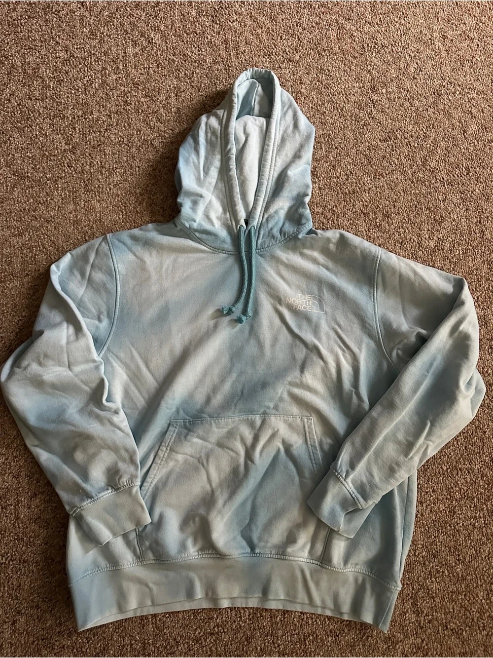 The North Face Men's Pale Blue Hooded Pullover Sweatshirt